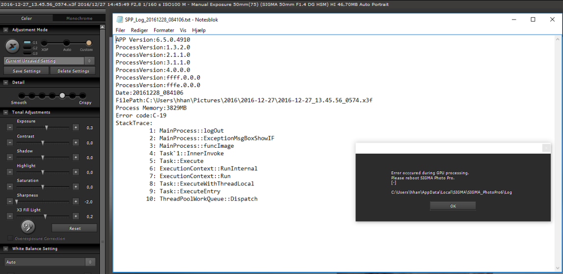 GPU error in SPP | DPReview Forums