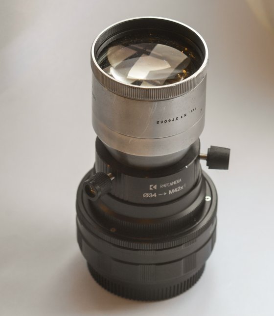 Taylor & Hobson 3 inch f1.8 16mm projection lens on M4/3