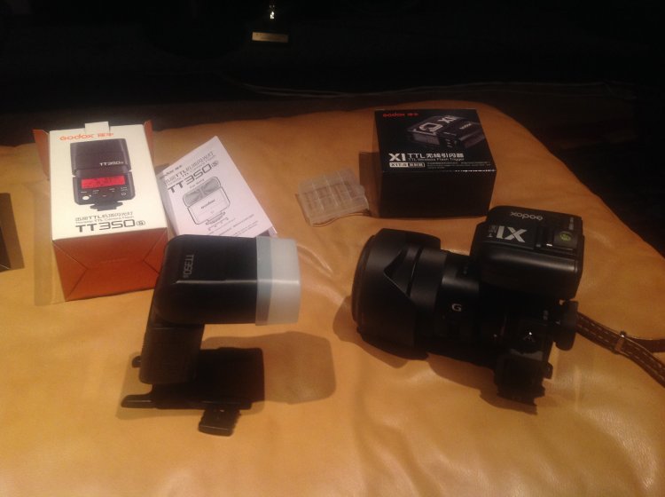 Godox TT350s Flash (Sony Mi) & Godox X1T-S Wireless Trans. for