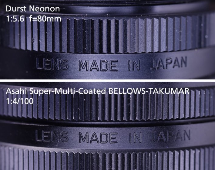 Durst Neonon enlarging lenses, were they made by Pentax