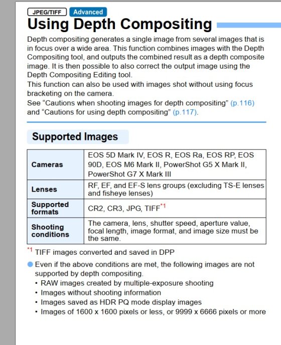 DPP 4.10.0.1 what is Depth Compositing | DPReview Forums