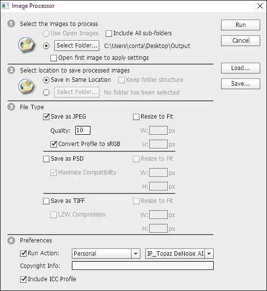 How to batch process Topaz DeNoise AI | DPReview Forums