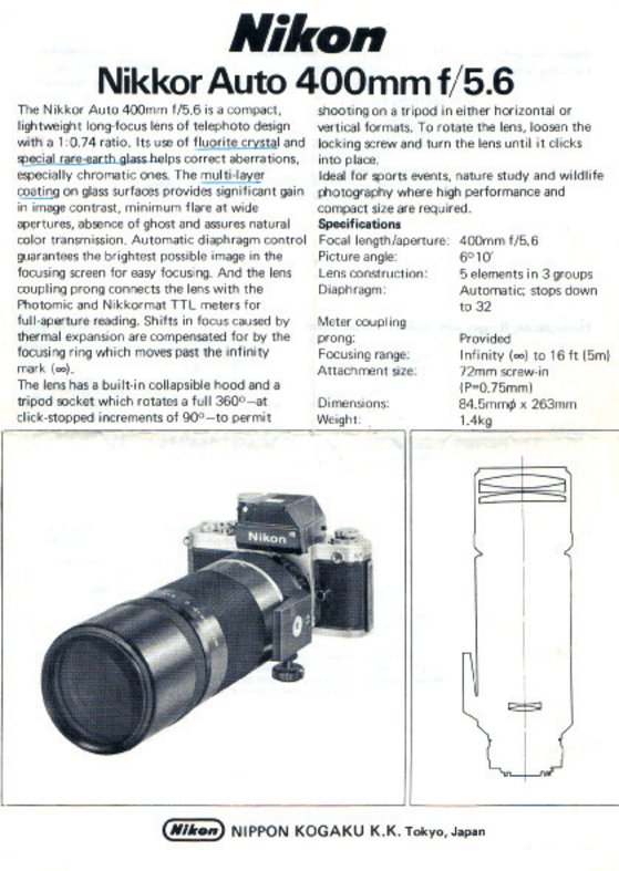 Nikon 400mm F5.6 ED IF Ai? | DPReview Forums