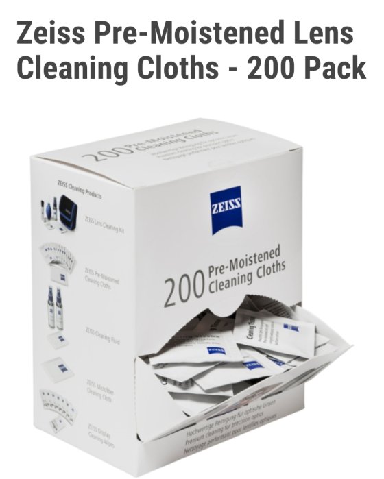 Zeiss Jumbo Microfiber Lens Cloth 12x16 Reuseable 8 Packs/Carton - Impact Guns