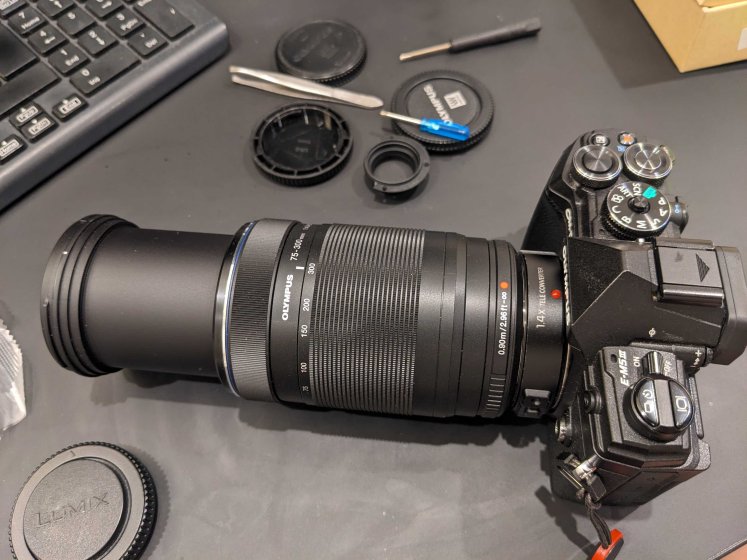 Oly 75-300mm + Panasonic 1.4x TC? Yes! (sort of). | DPReview Forums