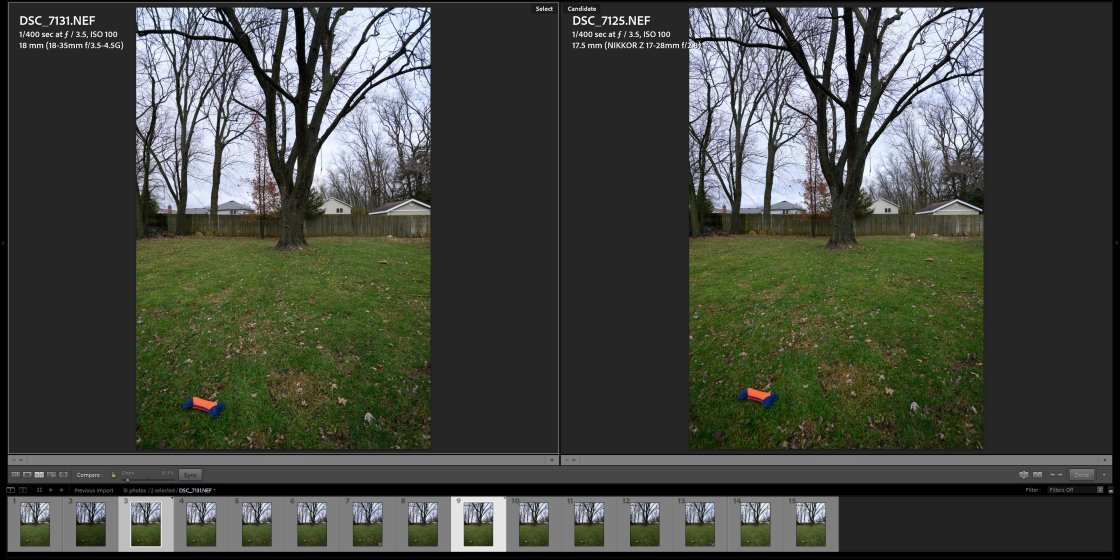 ※見本※ My Copy of Nikon Z 17-28 2.8 vs My Copy of Nikon F 18-35 3.5G
