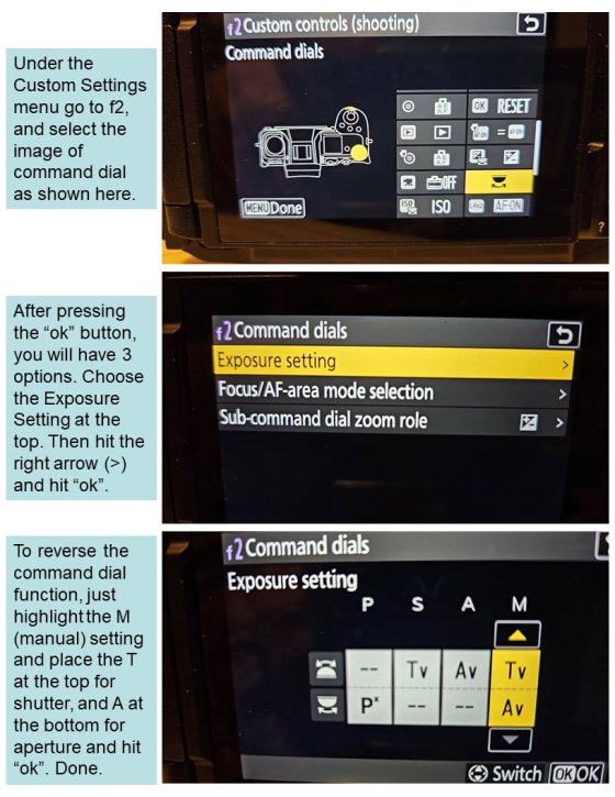 Sub Command Dial Nikon z6iii - customize command dials? | DPReview Forums