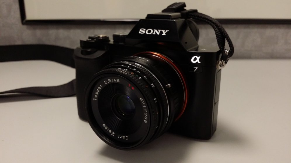 【美品】Contax Tessar T* 45mm f2.8 MMJ #H10 Contax 45mm F/2.8 Tessar T* MM C/Y Mount Lens {49}