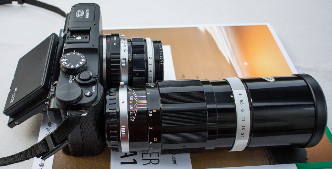 Olympus PEN F 38mm/f1.8 and 150mm/f4 on Fujifilm X-A1 | DPReview