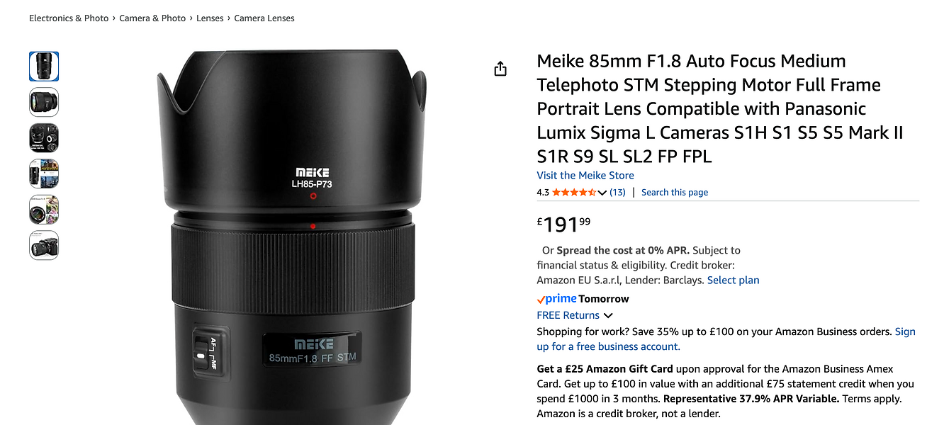 Meike 85mm F1.4 Auto Focus portrait lens available on Z and E-mount Meike 85mm F1.4 Auto Focus portrait lens available on Z and E-mount
