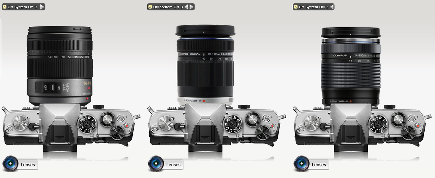 Panasonic 14-140 vs Olympus 14-150 vs Olympus 40-150mm f/4-5.6 