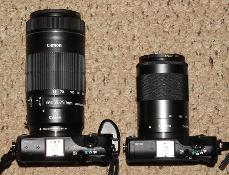 EF-M 55-200mm vs EF-S 55-250mm STM size comparison | DPReview Forums